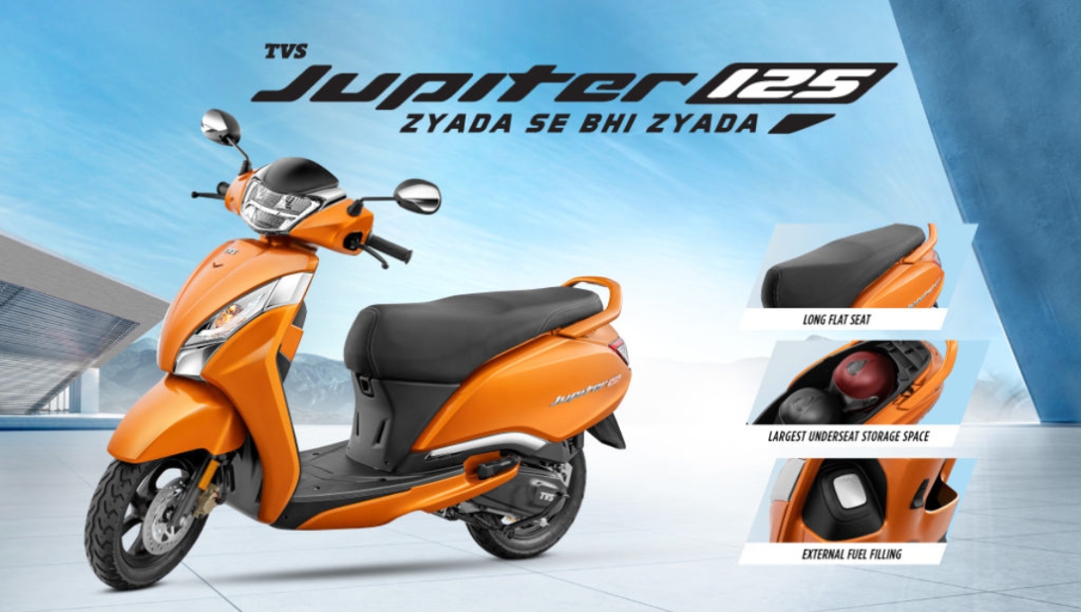 TVS Jupiter 125: 85,000 की रेंज में मिले दमदार फीचर्स और शानदार परफॉर्मेंस